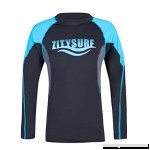ZITY Men's Long Sleeve UPF 50+ UV Protection Swimsuit Wetsuit Top Rash Guard Blue B073TT8B8Q